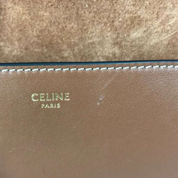 CELINE 198263DU3 Crossbody Pochette Folco Cuir Triomphe Bag Shoulder Bag - Picture 14 of 16